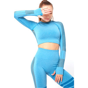 Ropa deportiva de entrenamiento para mujer de alta calidad, conjuntos de yoga, patrón sólido, ropa de gimnasio - Product Image 5