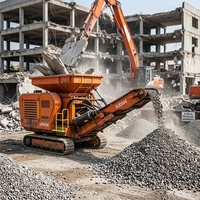 Concasseur à mâchoires mobile sur chenilles U604 d'UPSEN |   Nouvelle machine d'extraction aurifère à moteur diesel et à engrenages haute efficacité avec une capacité de 20-40t/h