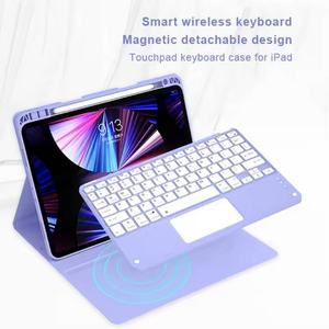 เคสแท็บเล็ต TPU หนัง พร้อมช่องใส่ปากกาแบบชาร์จได้ คีย์บอร์ดไร้สายแบบสัมผัส สำหรับ iPad Pro 10 2022 10.9 นิ้ว - Product Image 4