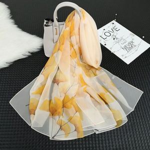 ไหมพรมผ้าไหมสำหรับผู้หญิงผ้าพันคอยาวผ้าบางกันแดดเข้าได้กับทุกชุดพิมพ์ลายสวยหรู - Product Image 3