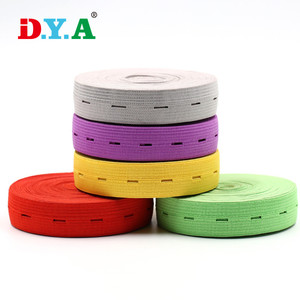 Sangle élastique colorée 15mm <span class=keywords><strong>20mm</strong></span> 25mm bande élastique boutonnière tricotée réglable pour accessoires vestimentaires - Product Image 1