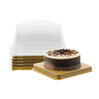 Boîte à gâteau rectangulaire en plastique RPET de qualité alimentaire avec couvercle transparent, forme et taille personnalisées, emballage de pain écologique recyclé