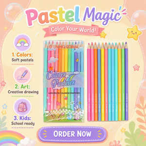 Matite Colorate Esagonali Macaron 12 <span class=keywords><strong>Colori</strong></span>, Design <span class=keywords><strong>Mostro</strong></span> Cartone Animato, Mina da 3.0mm, Ingrosso Transfrontaliero per Bambini - Product Image 1