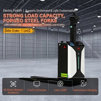 Chariot à palettes autonome 2000 kg avec LiDAR 3D, navigation par QR Code et laser SLAM, batterie au lithium fer phosphate en option, vision 3D LiDAR