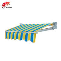 Auvent rétractable à bras pliable, cassette, acrylique, télécommande, protection UV, extérieur, jardin, patio, balcon, événement commercial, usine