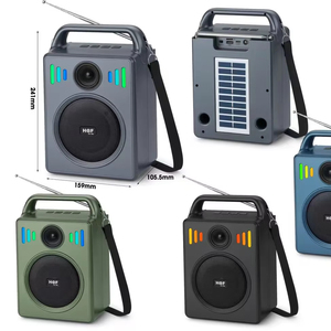 NOUVEAU Gu-180 20W RGB Enceinte portable sans fil Bluetooth à chargement solaire, Woofer actif pour fêtes et <span class=keywords><strong>DJ</strong></span> en extérieur, <span class=keywords><strong>Radio</strong></span> FM/TF/USB - Product Image 1