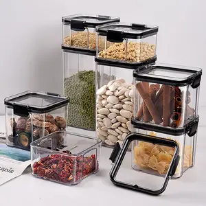 Nhà Bếp Thực Phẩm Lưu Trữ Container Set Với Nắp Đậy Trong Suốt Kín Nhựa Bền Lưu Trữ Hộp Thùng