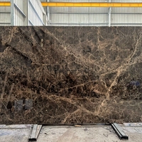 Losas y Azulejos de Mármol Emperador Oscuro Natural, Mármol Marrón Premium con Vetas Blancas para Pisos, Baños, Muebles de Baño y Paredes Decorativas