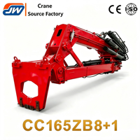 Grue télescopique droite Jiangwei pour chariot élévateur, grue de levage compacte 4t-8t, grue à flèche télescopique avant pour chariot élévateur