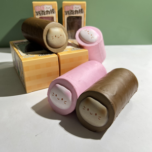 ของเล่นบีบลดความเครียดรูปแมวแบบค่อยๆคืนตัว รุ่น Kawaii for Roll Cat ทำจากซิลิโคนและพลาสติก เหมาะสำหรับทุกวัย ของขวัญวันเกิดสุดสร้างสรรค์ - Product Image 2
