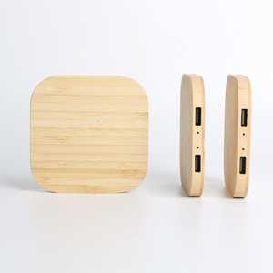 Logo personnalisé 5W 10W 15W <span class=keywords><strong>Chargeur</strong></span> sans fil rapide en <span class=keywords><strong>bambou</strong></span> <span class=keywords><strong>Chargeur</strong></span> sans fil à <span class=keywords><strong>induction</strong></span> en bois ultra fin avec support - Product Image 1