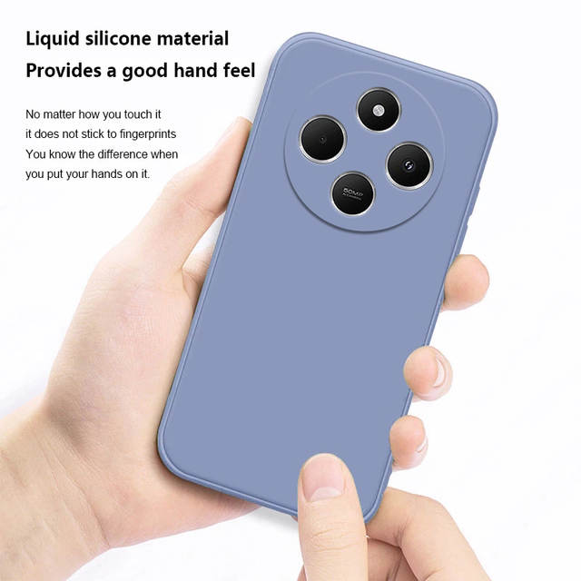 For Redmi A5 4G POCO C71 Case Liquid Silicone Plain Rubber TPU Protector Case TPU Phone Cover for Xiaomi Redmi Note 14 Pro Plus