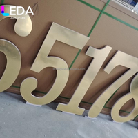 Lettres en miroir géantes personnalisées LEDA Factory, 3 pieds, 4 pieds, dorées, grandes lettres en miroir en PVC, support de lettres en marquise, grands chiffres pour anniversaire, à vendre