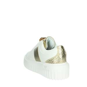 Zapatillas Deportivas para Mujer Braccialini, Blancas con Plataforma Dorada, Estilo Moderno - Product Image 2