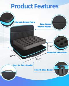 60 Steckplätze 10ml Insulin fläschchen halter Trage tasche für 10ml Standard fläschchen, Diabetiker zubehör Peptid fläschchen EVA-Hülle - Product Image 3