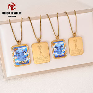 Collar de Fútbol de Uruguay para Hombre, Acero Inoxidable, Collar de la Copa Mundial <span class=keywords><strong>2026</strong></span> para Hombre, Collar de Acero Inoxidable para Hombre de la Copa Mundial <span class=keywords><strong>2026</strong></span> - Product Image 3