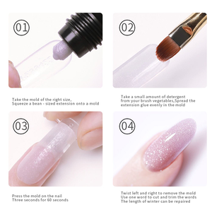 ZRKGEL Nueva llegada popular 54 colores Glitter Poly gel 30g/tubo Etiqueta Privada extensión de uñas de larga duración gel acrílico esmalte de gel - Product Image 6