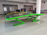 Table d'entraînement de football pour jambes en forme de Z C-TOP ZT-0056 panneau vert MDF/WPC