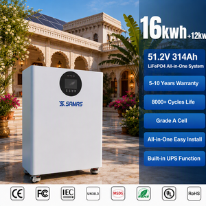ขายส่งระบบ ESS สำหรับบ้าน <span class=keywords><strong>12kW</strong></span> 16kWh 51.2V 314Ah แบบ All-in-One พร้อม MPPT ในตัว บลูทูธ แอปพลิเคชันควบคุมระยะไกล IP54 TUV 15 ยูนิต CE - Product Image 1