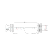 Conector macho BNC de 50 ohmios de fábrica a conector coaxial RF de mamparo hembra BNC con conjunto de cable coaxial RF RG316 RG 316
