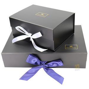 Premium Custom Logo Luxury <b>Large</b> Matte Rigid Cardboard Black Foldable Magnetic Folding Closure <b>Gift</b> <b>Box</b> Packaging Case Bulk - Product Image 2
