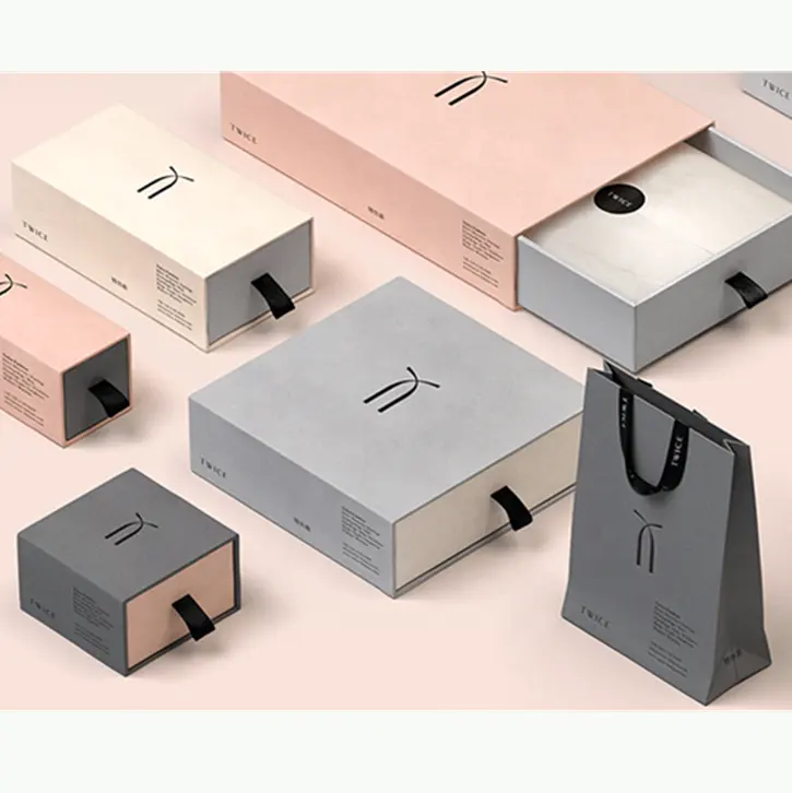 Personalisierte Kundenspezifische Luxus Harte Starre Karton Schiebe Geschenk Verpackung Papier Schublade Box
