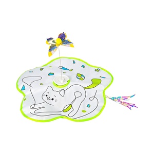Electric Cat <b>Toy</b> Motorized Play Mat with <b>Butterfly</b> Wand and Tassel Wand for Indoor Cats and Kittens Electric Cat <b>ToyS</b>-7014 - Product Image 3
