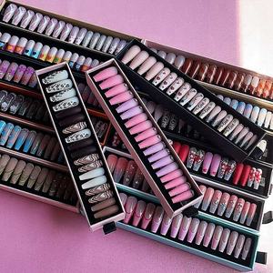 Naixi-manicura de <span class=keywords><strong>uñas</strong></span> postizas, manicura de <span class=keywords><strong>uñas</strong></span> postizas con forma de corazón y perlas, color rosa - Product Image 6