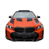 Kit de Carrocería de Fibra de Carbono para BMW X6, Difusor de Labio Delantero de Fibra de Carbono LD, Alerón, Capó de Motor, Parachoques X6, Piezas de Automóvil