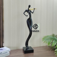 Statue d'art minimaliste italienne en forme de violon 80x22x13cm pour la décoration intérieure, escalier, couloir et hall d'entrée - Livraison rapide DDP