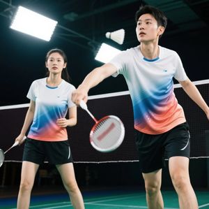 Hauts de tennis de table de badminton Hip Hop respirants en polyester 100% coton personnalisés T-Shirts à séchage rapide pleine impression par sublimation - Product Image 3