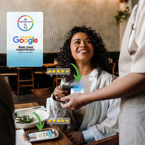 Epoxi personalizado 114*146Mm 120*120Mm Restaurante Pantalla Revisión Tarjetas PVC NFC Tarjeta de visita Google Tiktok Instagram <span class=keywords><strong>Whatsapp</strong></span> - Product Image 3