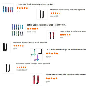 162mm tricolour Grips cho xe đạp điện <span class=keywords><strong>Scooter</strong></span> <span class=keywords><strong>Grip</strong></span> bán buôn siêu mềm cao su Pro diễn viên đóng thế xe tay ga Grips - Product Image 5