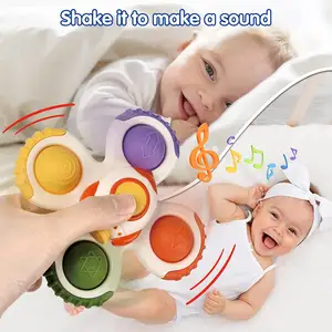 CPC 1 Year Old Baby Toys High Chair Suction Cup Base Rotating Toy Baby Fidget Spinner For Baby