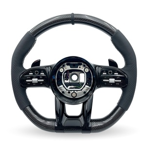 Volant de direction en fibre de carbone de luxe haut de gamme pour Mercedes Benz R230 E43 E53 E55 E63 E63S E207 - Product Image 3