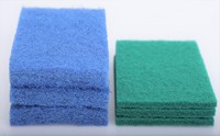 Tampons à récurer plus épais nylon/polyester et matière première type de rouleau ou taille personnalisée OEM polyester fil d'acier inoxydable éponge