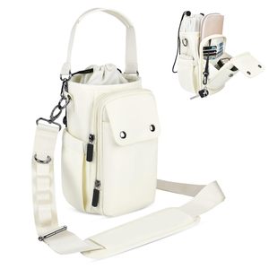 Porte-bouteille d'eau avec sangle 24 32 40oz, sac isotherme bandoulière pour bouteille d'eau avec sangle réglable et pochette - Product Image 6