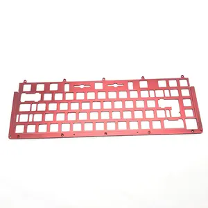 数控键盘原型红色阳极氧化机械铝键盘外壳定制最优惠价格数控键盘