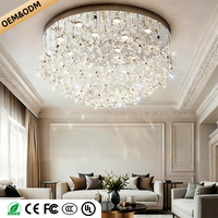 Lustre de plafond en cristal pour salon, lampe suspendue design moderne pour salle à manger