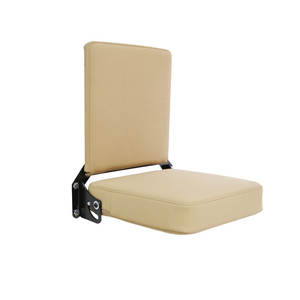 Asiento plegable <span class=keywords><strong>de</strong></span> retorno automático al por mayor, asientos <span class=keywords><strong>de</strong></span> <span class=keywords><strong>salto</strong></span> <span class=keywords><strong>de</strong></span> cuero PU <span class=keywords><strong>de</strong></span> 46CM con cinturones <span class=keywords><strong>de</strong></span> seguridad <span class=keywords><strong>de</strong></span> dos puntos para ambulancia, tren, RV - Product Image 1