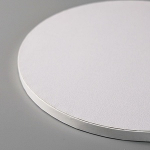 Lot de 100 plateaux à gâteau ronds ondulés de 8 pouces (12 mm) en carton blanc avec impression en relief, en papier ondulé - Product Image 3