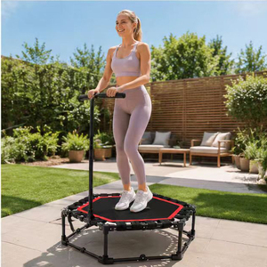 <span class=keywords><strong>Trampoline</strong></span> de fitness hexagonal pliable avec poignée en T, 54 cordes élastiques, silencieux, pour exercices en intérieur - Product Image 1