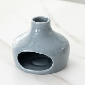 Brûleur d'encens en céramique à grande bouche blanc et noir, support pour <span class=keywords><strong>sauge</strong></span> et Palo Santo - Product Image 3