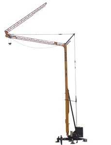 CE ha fornito gru a torre max raggio di lavoro è 18m auto-erigendo mini gru a torre 1 tonnellate di capacità - Product Image 1