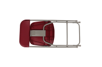 Chaise pliante moderne, durable et portable en plastique à dossier plat, rouge bordeaux, pour cuisine, villa, extérieur, jardin, parc