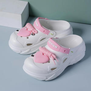 Sabots plateforme Heyun pour femmes, semelle épaisse, talon de 3 cm, sandales Crocs beiges, chaussures d'été antidérapantes pour l'extérieur, à porter en toutes saisons - Product Image 4