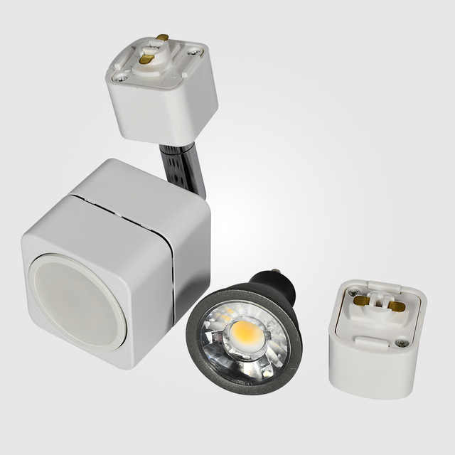 Black and White CE RoHs Approved GU10 LED Track Light Kit for Commercial Lighting