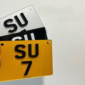 Lettres et chiffres personnalisés en acrylique pour plaques d'immatriculation de voiture, moto, <span class=keywords><strong>remorque</strong></span>, décoration de voiture, finition brillante - Product Image 5