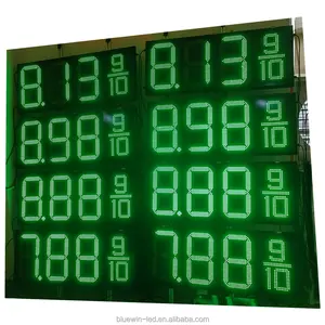 Manufacturer 7 Segments LED Display RF Remote Control Led Digital Sign For Petrol Station Gas Price Display