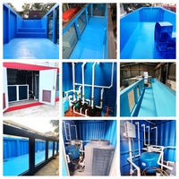 Prix d'usine, maison préfabriquée modulaire en acier de 40 pieds, structure au sol, conteneur privé, piscine, hôtel de vacances, industriel